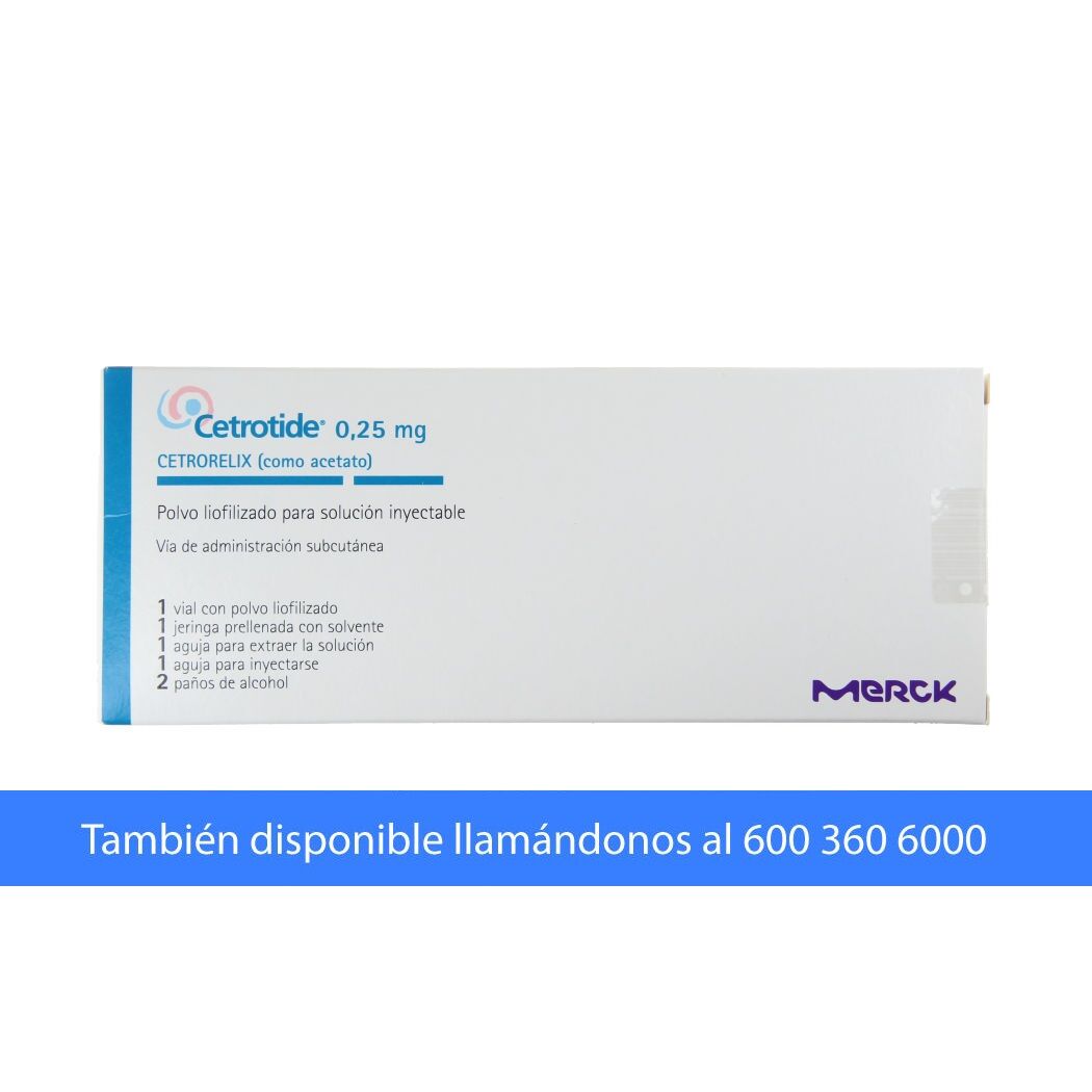 Cetrotide Cetrorelix 0.25mg Inyectable 1 Frasco-Ampolla