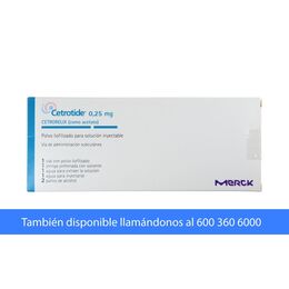 Cetrotide Cetrorelix 0.25mg Inyectable 1 Frasco-Ampolla