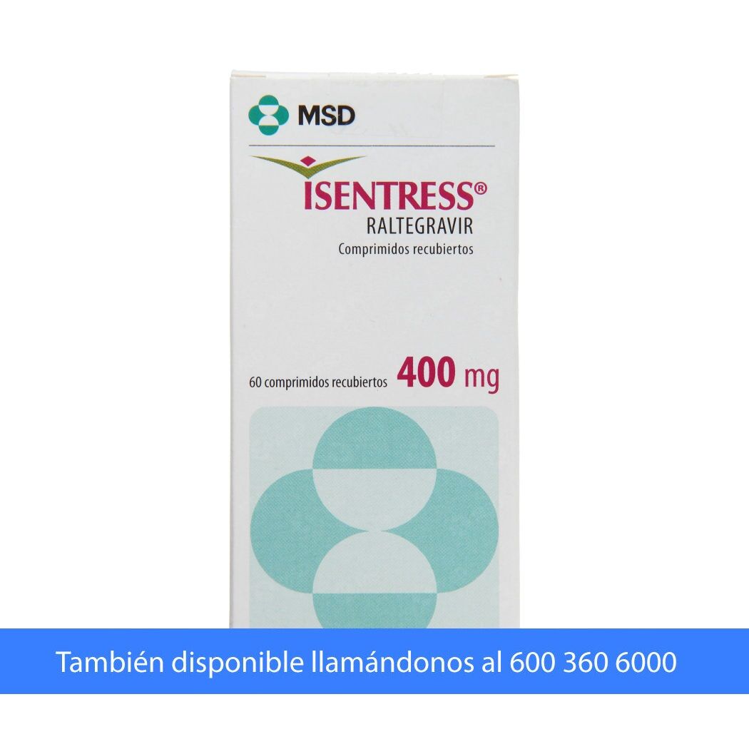 Isentress Raltegravir 400mg 60 Comprimidos Recubiertos