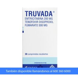Truvada Emtricitabina / Tenofovir 30 Comprimidos Recubiertos