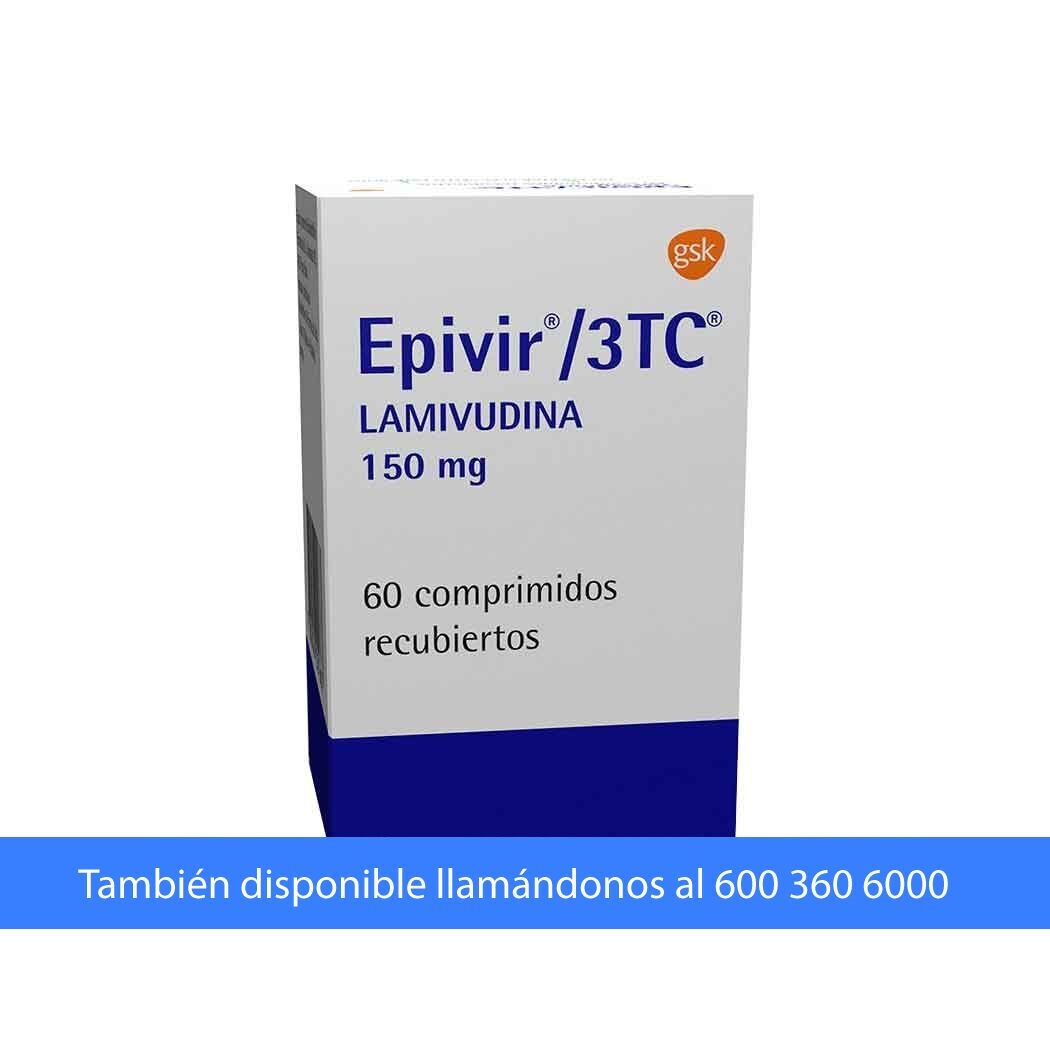 Epivir 3TC (R) Lamivudina 150mg 60 Comprimidos Recubiertos