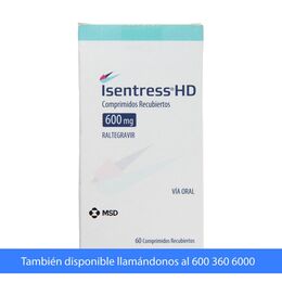 Isentress HD Raltegravir 600mg 60 Comprimidos Recubiertos