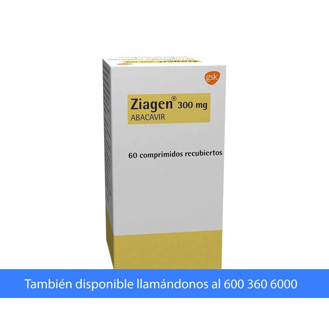 Ziagen (R) Abacavir 300mg 60 Comprimidos Recubiertos