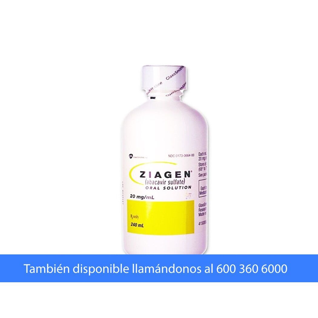 Ziagen Abacavir 20mg/ml Jarabe 240ml