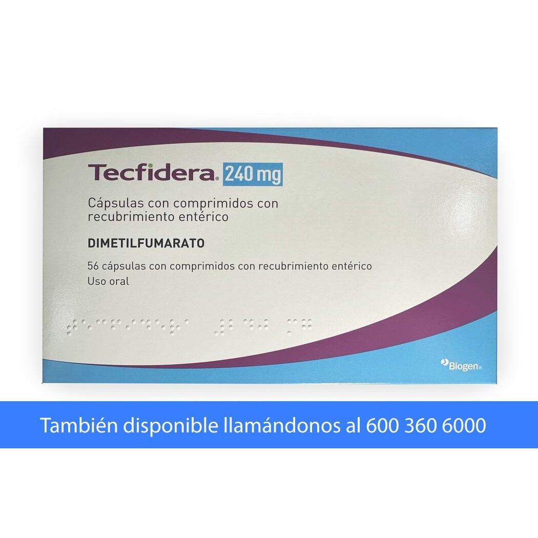Tecfidera Dimetilfumarato 240mg 56 Cápsulas