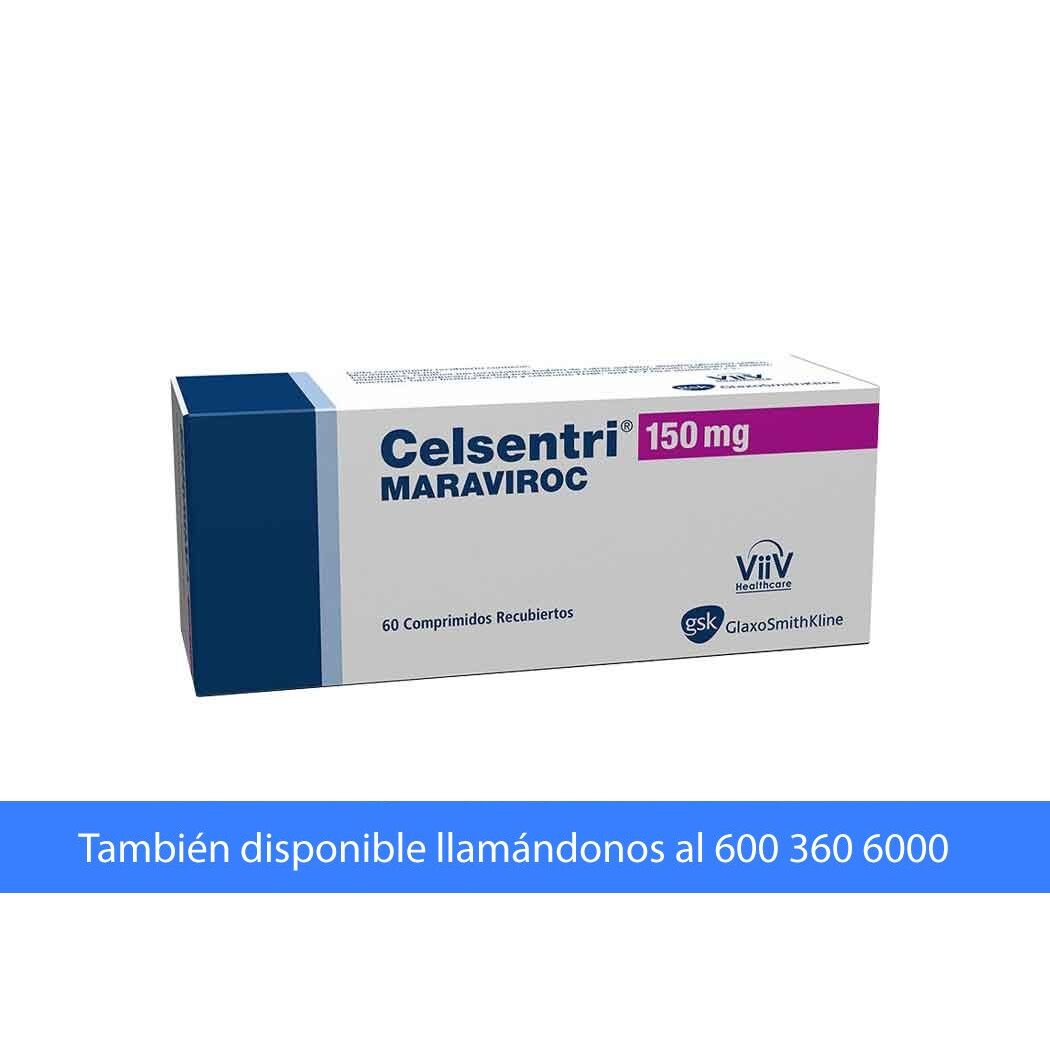 Celsentri Maraviroc 150mg 60 Comprimidos Recubiertos
