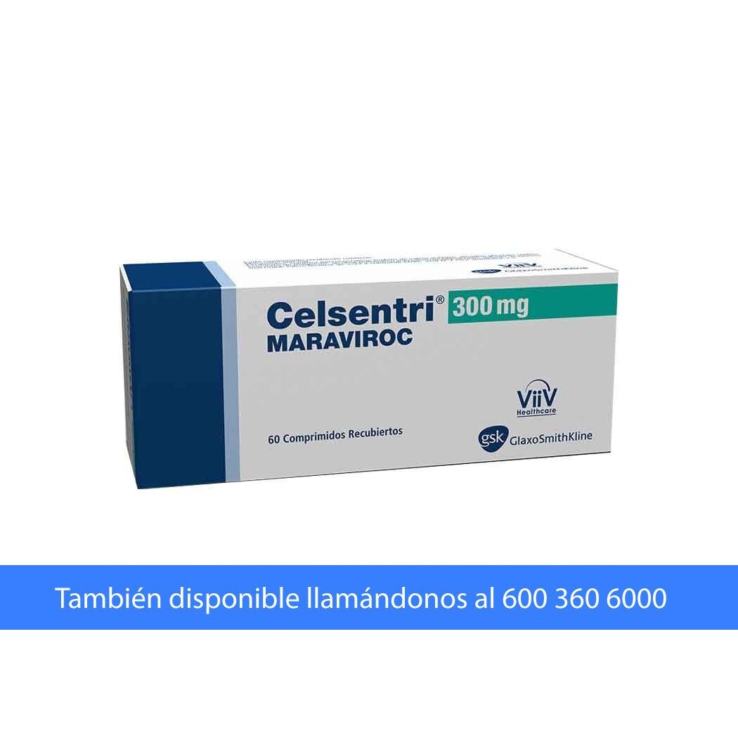Celsentri Maraviroc 300mg 60 Comprimidos Recubiertos