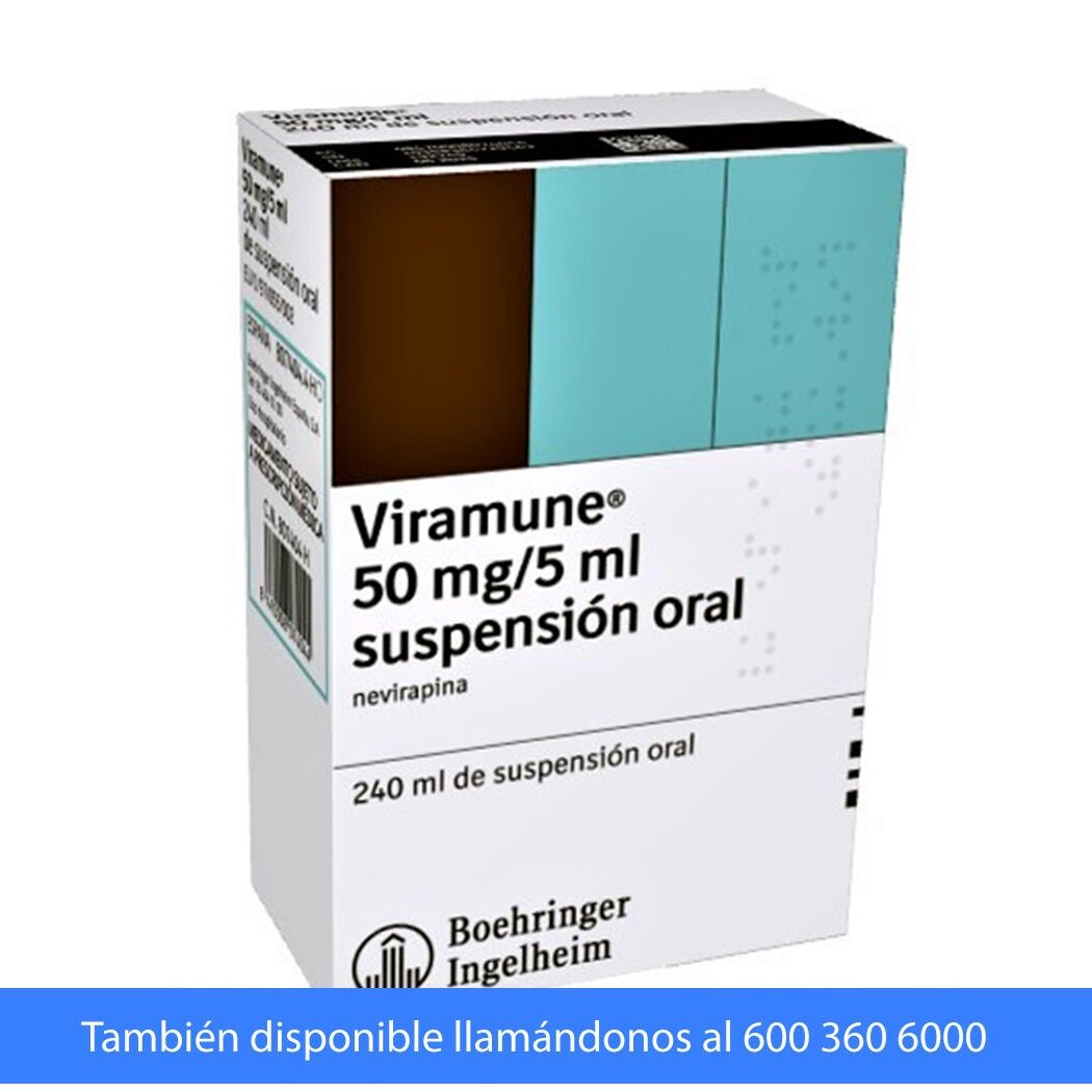 Viramune Nevirapina 50mg/5ml Jarabe 240ml
