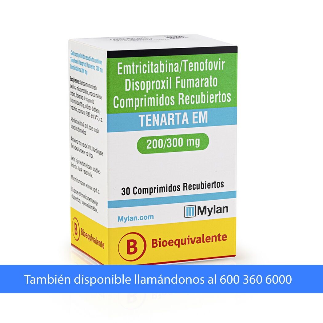 Tenarta EM (B) Emitricitabina / Tenofovir 30 Comprimidos Recubiertos