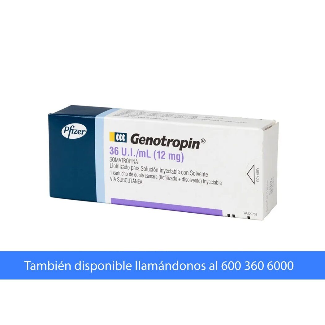 Genotropin 12mg Somatropina (36UI) Inyectable 1 Frasco-Ampolla