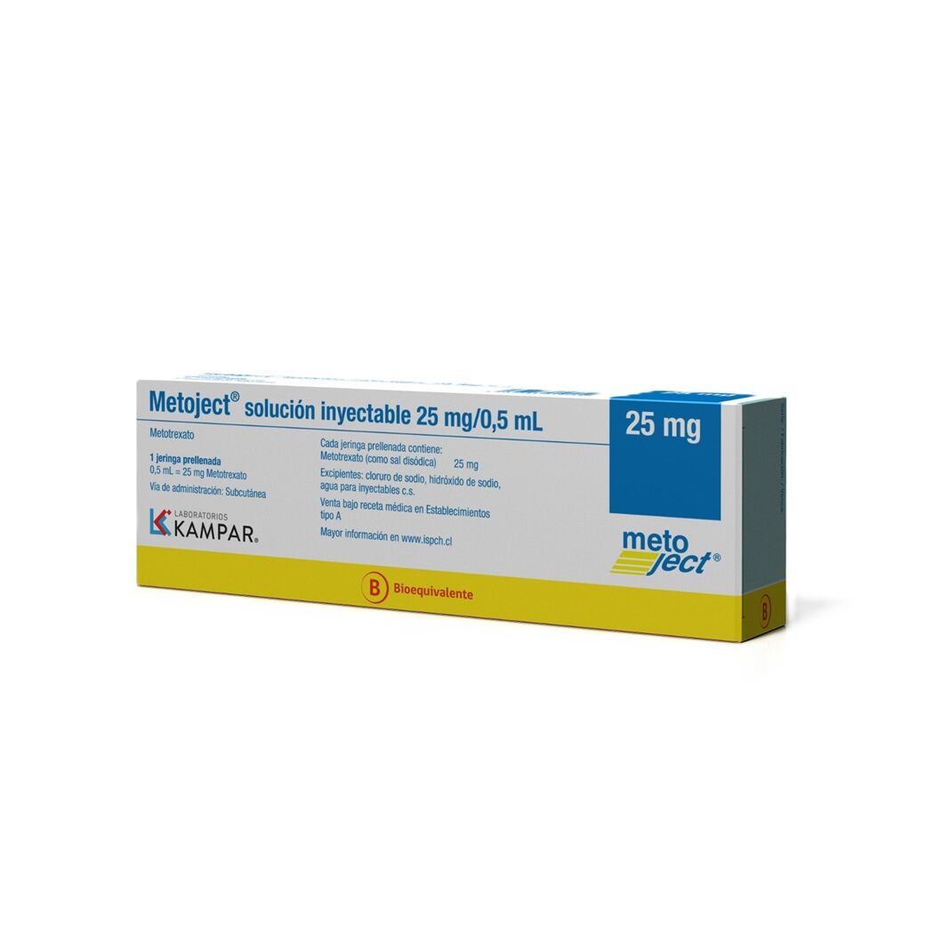 Metoject (B) Metotrexato 25mg/0.5ml Inyectable 1 Jeringa Prellenada