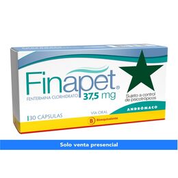 Finapet (B) Fentermina Clorhidrato 37.5mg 30 Cápsulas