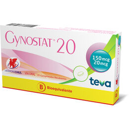 Gynostat 20 (B) Desogestrel / Etinilestradiol 21 Comprimidos Recubiertos