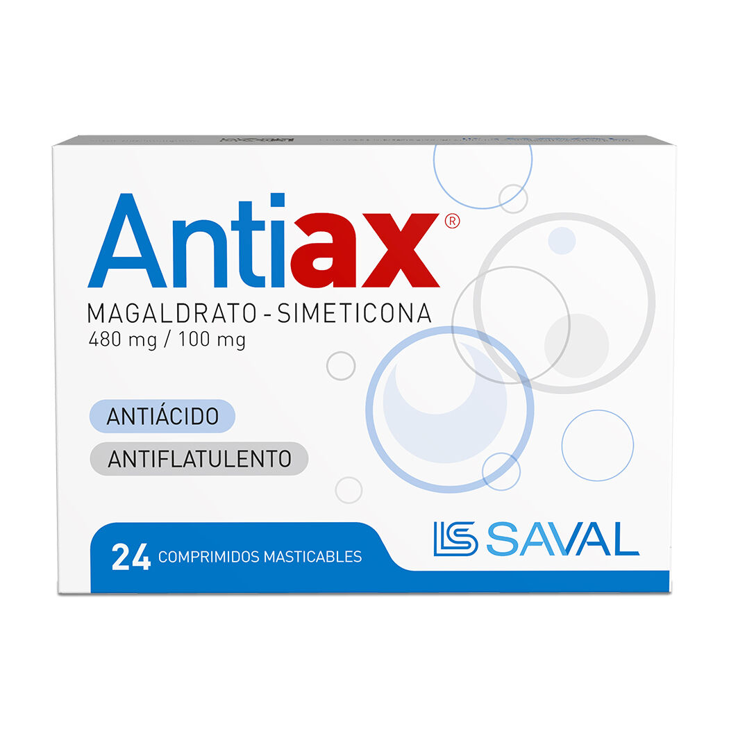 Antiax Simeticona / Magaldrate 24 Comprimidos Masticables