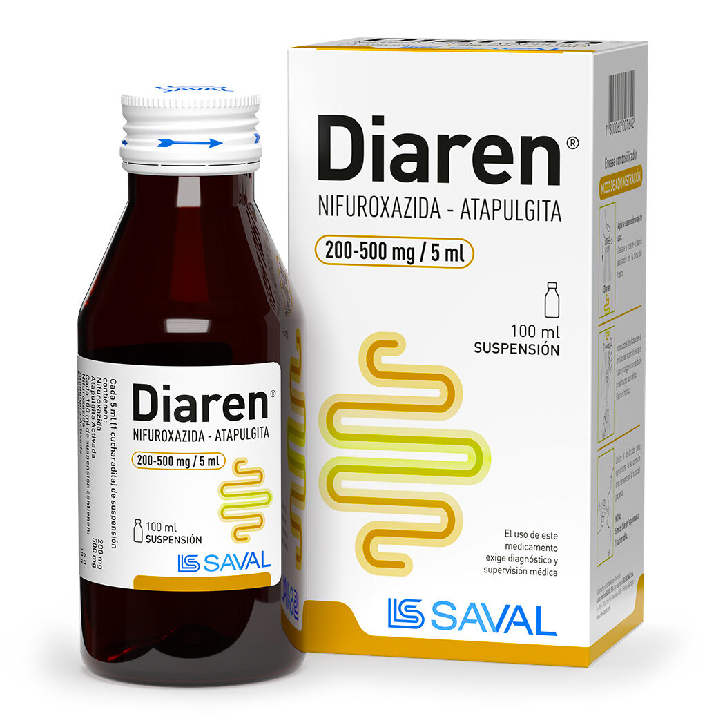 Diaren Nifuroxazida / Atapulgita Jarabe 100ml