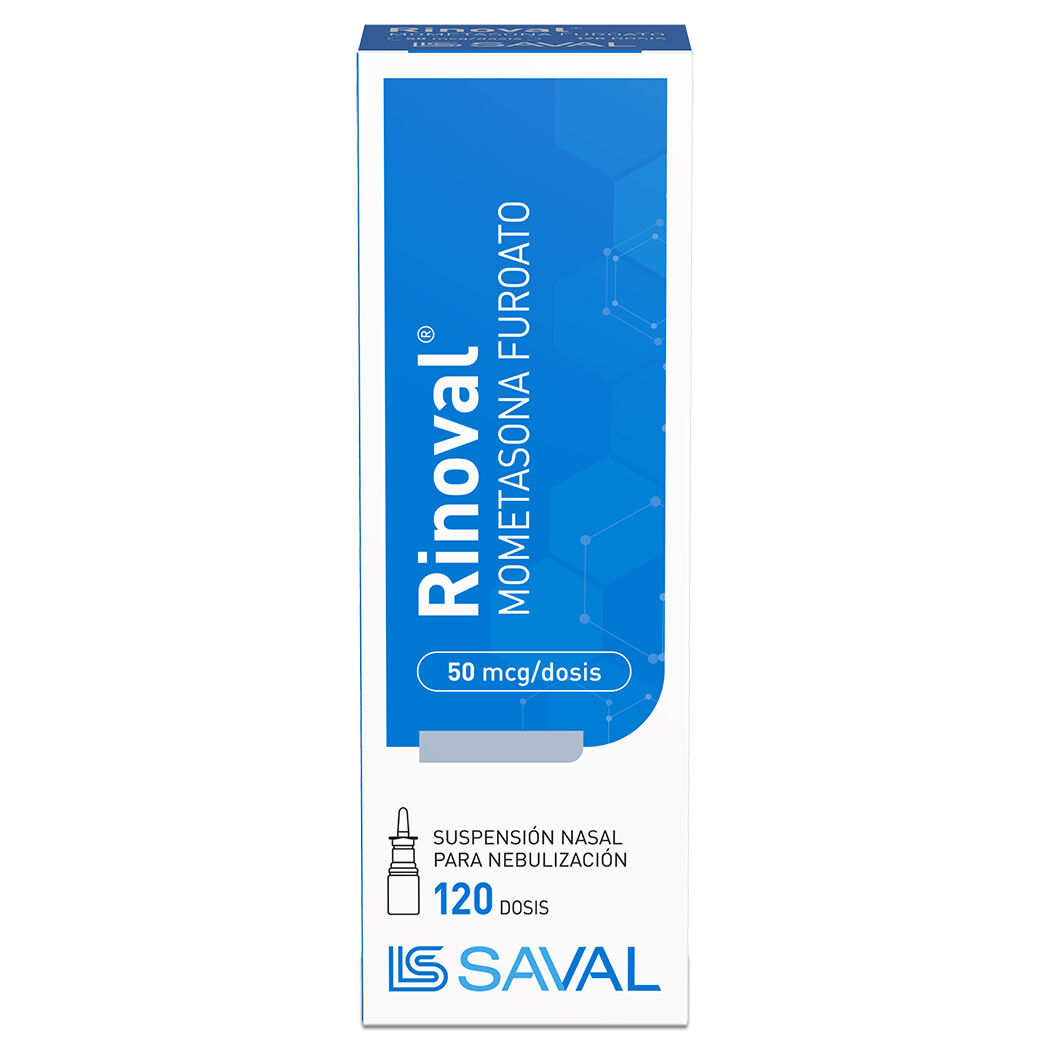 Rinoval Mometasona 50mcg Nebulización Nasal 120 Dosis