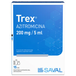 Trex Azitromicina 200mg/5ml Suspensión Oral 15ml