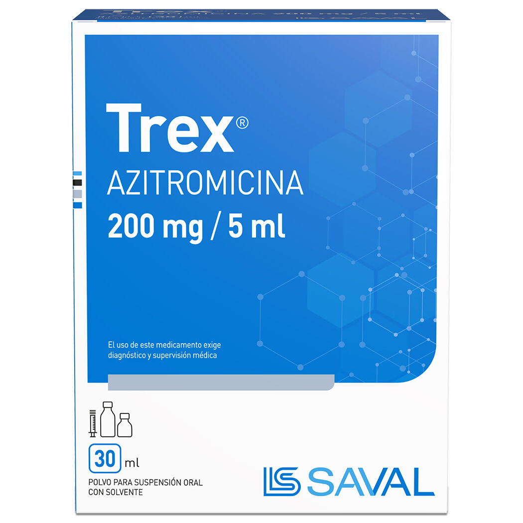 Trex Azitromicina 200mg/5ml Suspensión Oral 30ml
