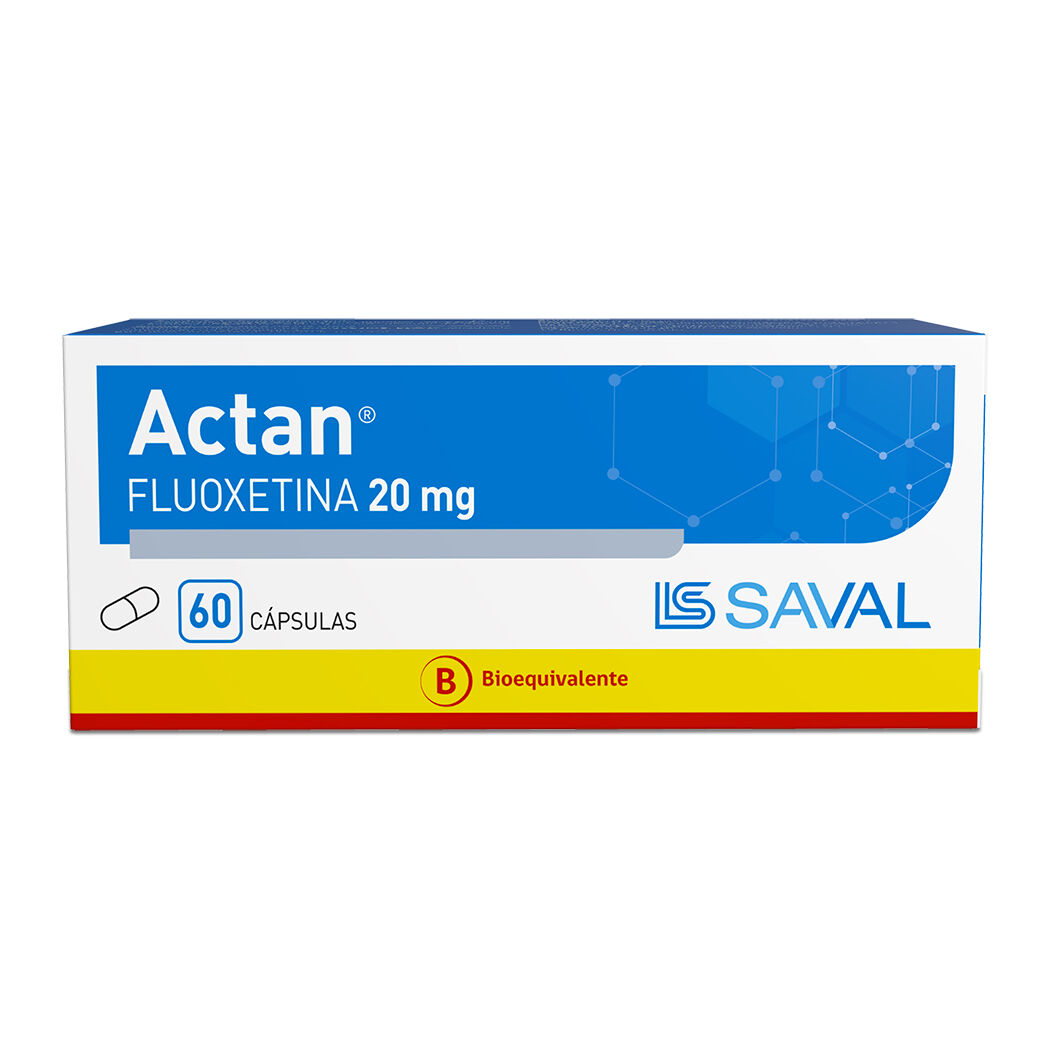 Actan (B) Fluoxetina 20mg 60 Cápsulas