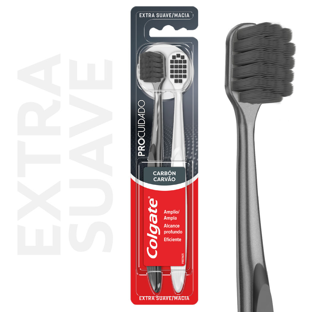 Cepillo de Dientes Colgate Pro Cuidado Charcoal 2 Unidades