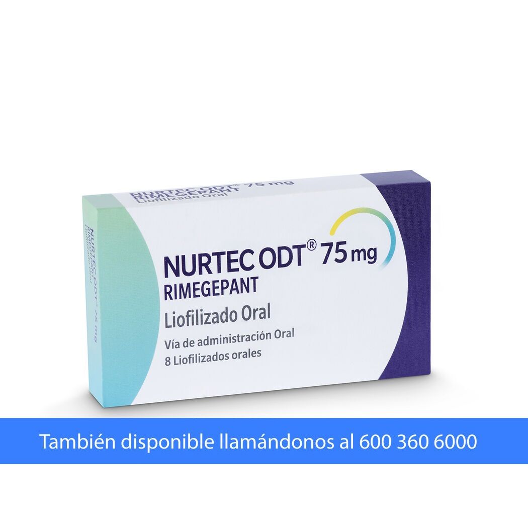 Nurtec ODT Rimegepant 75mg Liofilizado Oral 8 Unidades