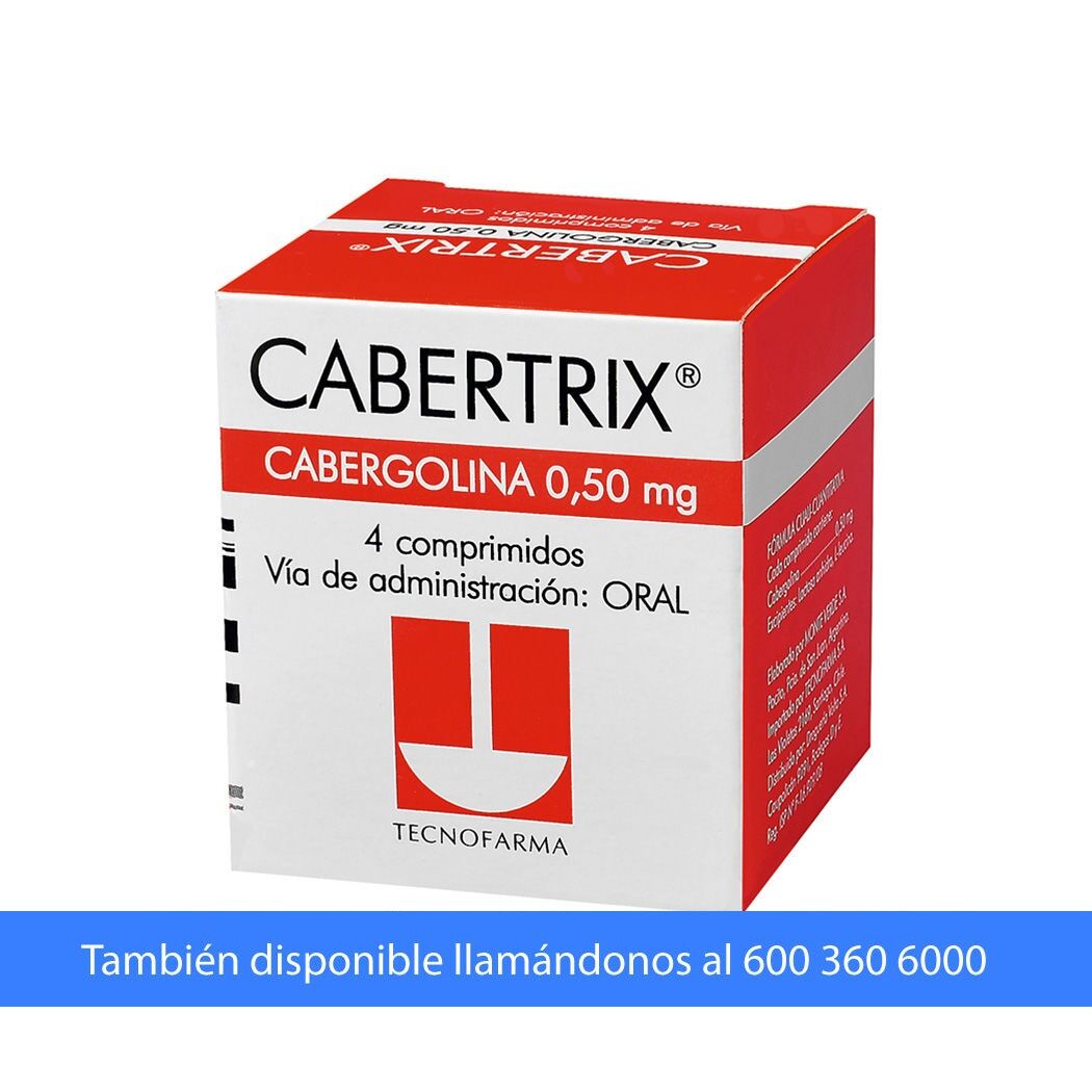 Cabertrix Cabergolina 0.5mg 4 Comprimidos