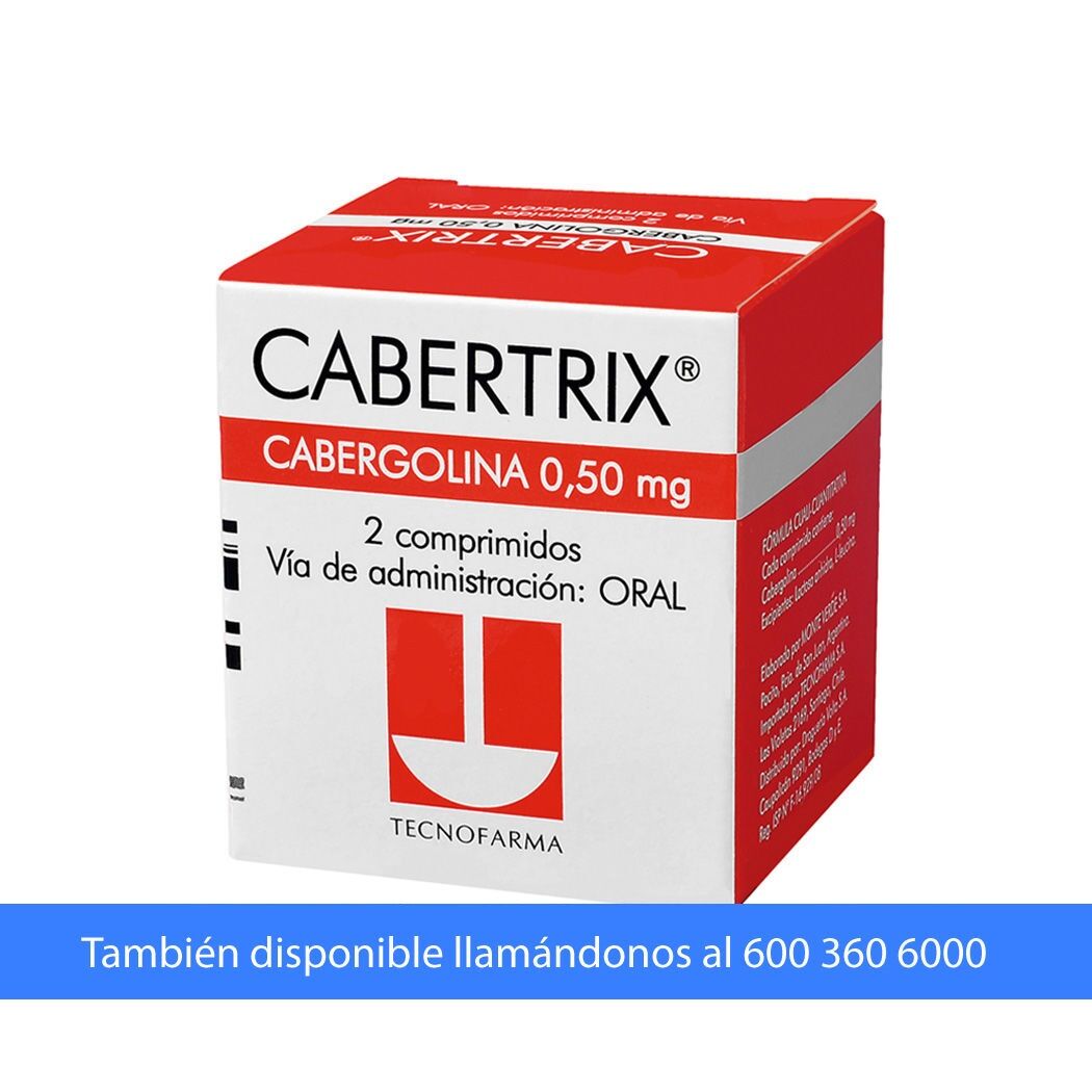 Cabertrix Cabergolina 0.5mg 2 Comprimidos