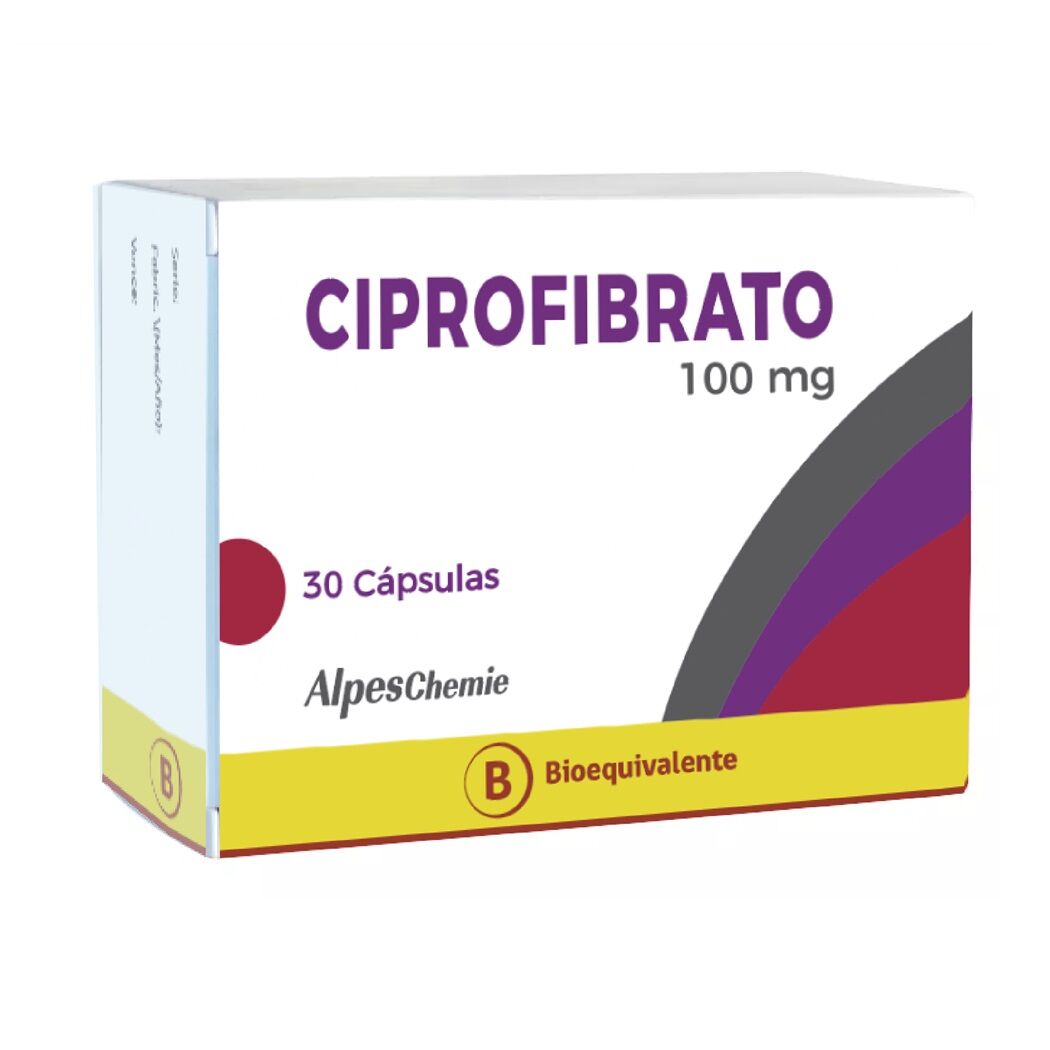 Ciprofibrato 100mg 30 Cápsulas