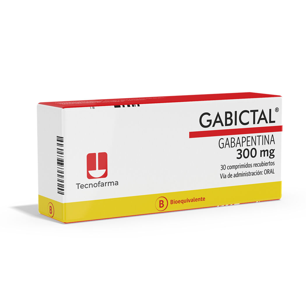 Gabictal (B) Gabapentina 300mg 30 Comprimidos Recubiertos