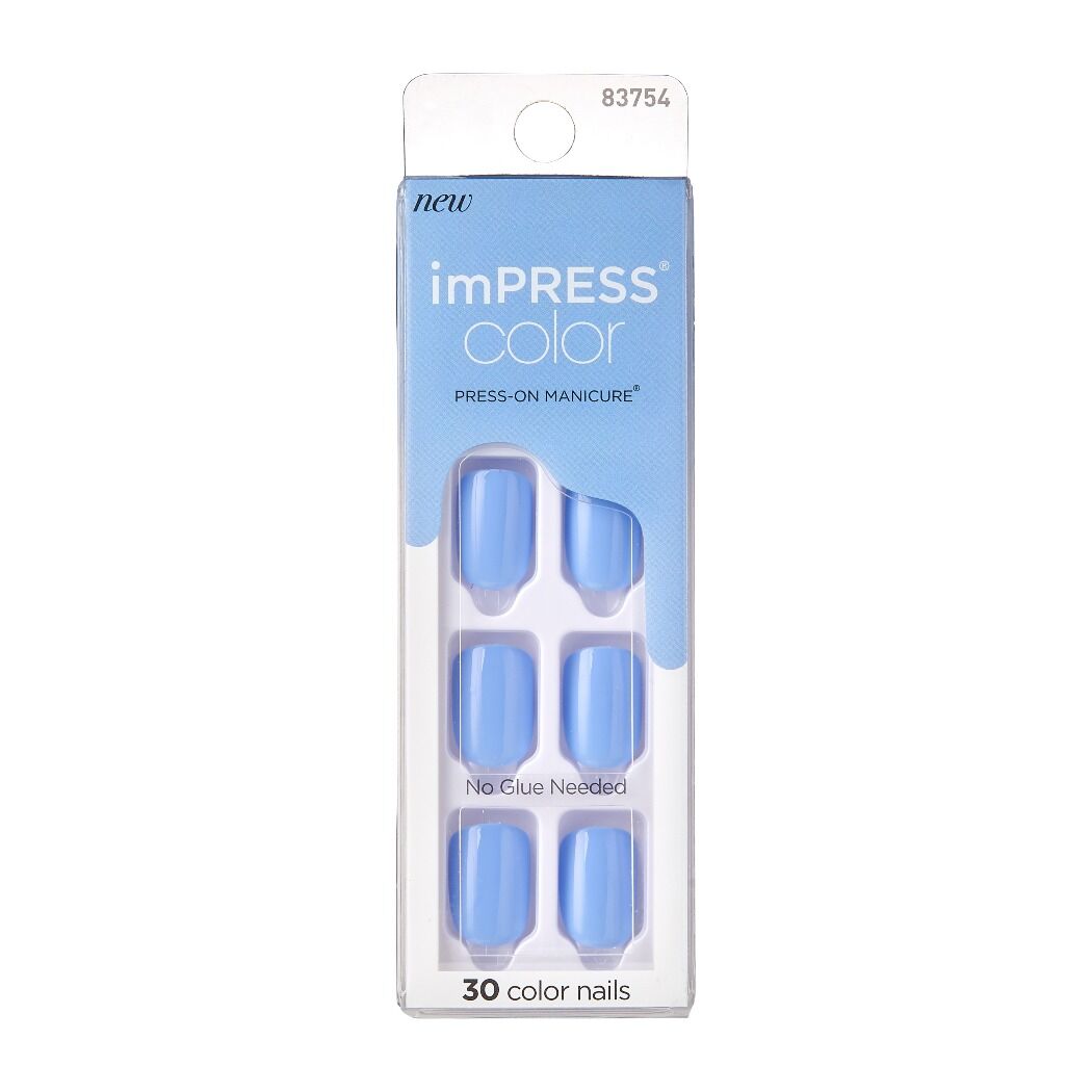 Uñas Impress Color Baby Why So Blue
