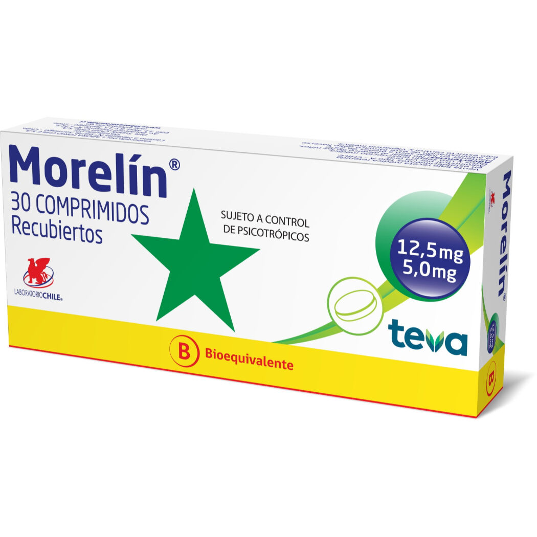 Morelín Amitriptilina / Clordiazepóxido 30 Comprimidos Recubiertos