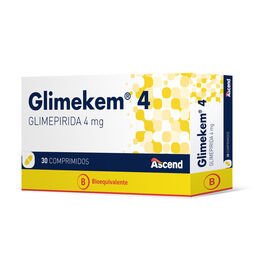Glimekem (B) Glimepirida 4mg 30 Comprimidos