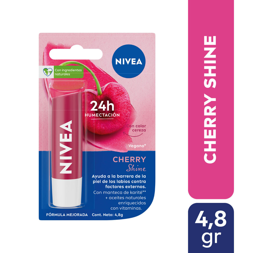 NIVEA Bálsamo Labial Cherry Shine 4.8g