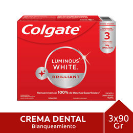 Pasta Dental Luminous White 90g 3 Unidades