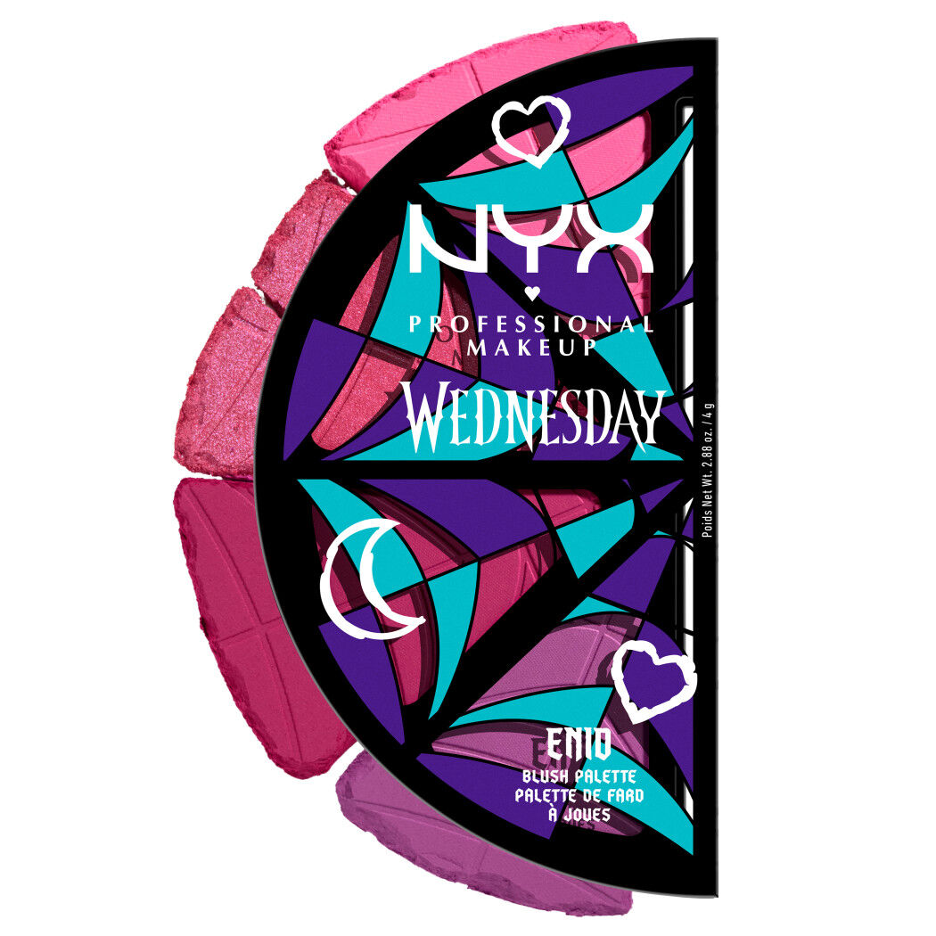 Paleta Blush NYX Stained Glass Vegana Cruelty-Free Cuatro Tonos