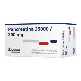 Pancreatina 25000 / 300mg 50 Cápsulas Recubiertas