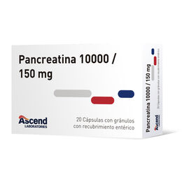 Pancreatina 10000 / 150mg 20 Cápsulas Recubiertas