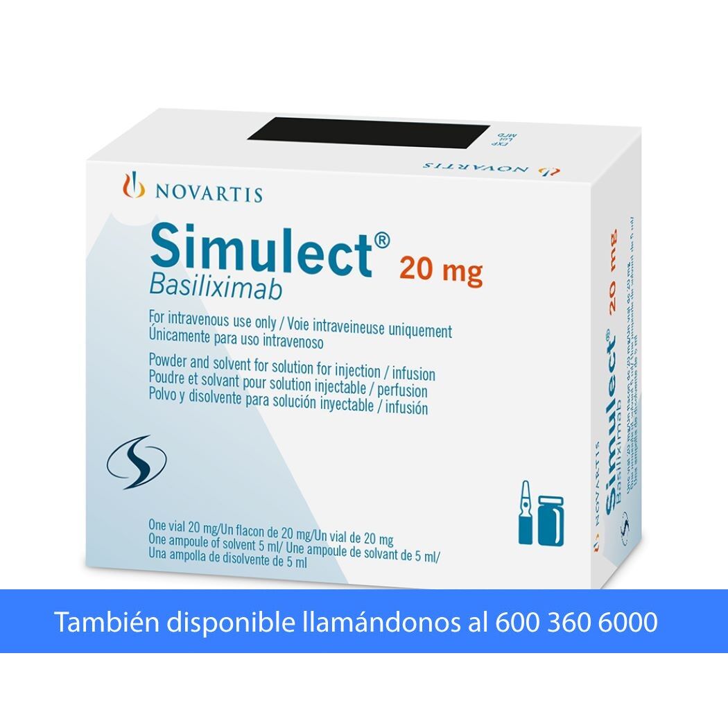 Simulect Basilixmab 20mg 1 Ampolla