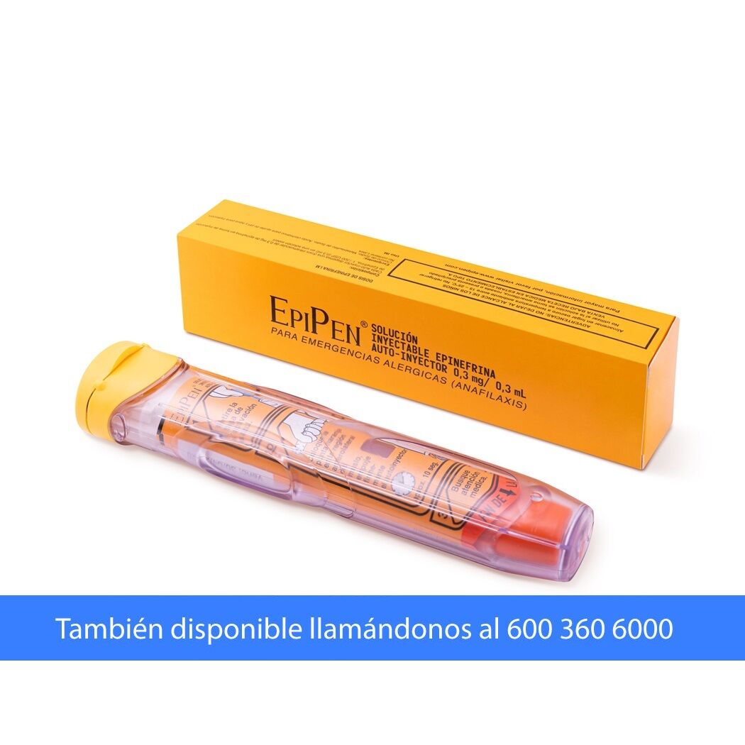 Epipen Epinefrina Auto Inyector 0.3mg/0.3ml Inyectable 1 Dosis