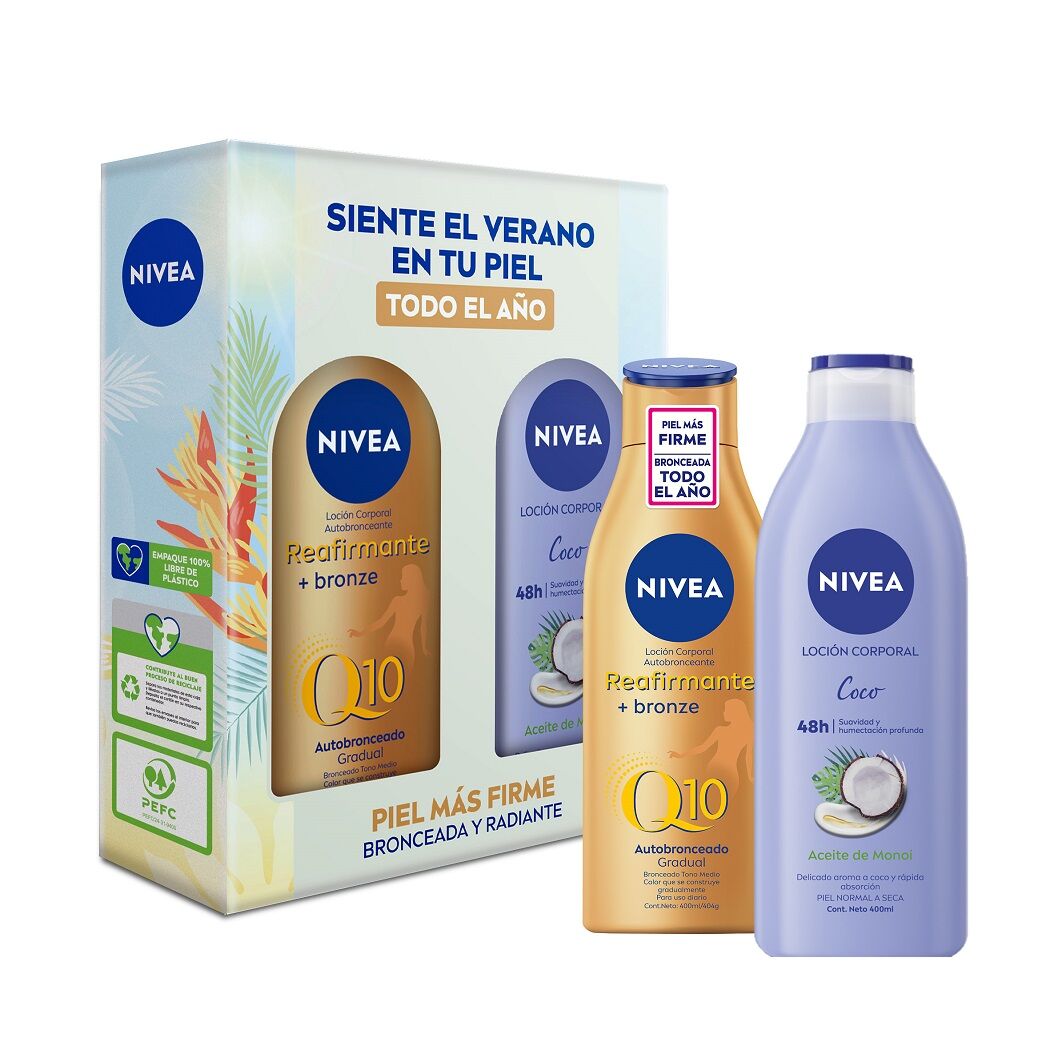 NIVEA Pack Bronze 400ml + Senses Coco 400ml