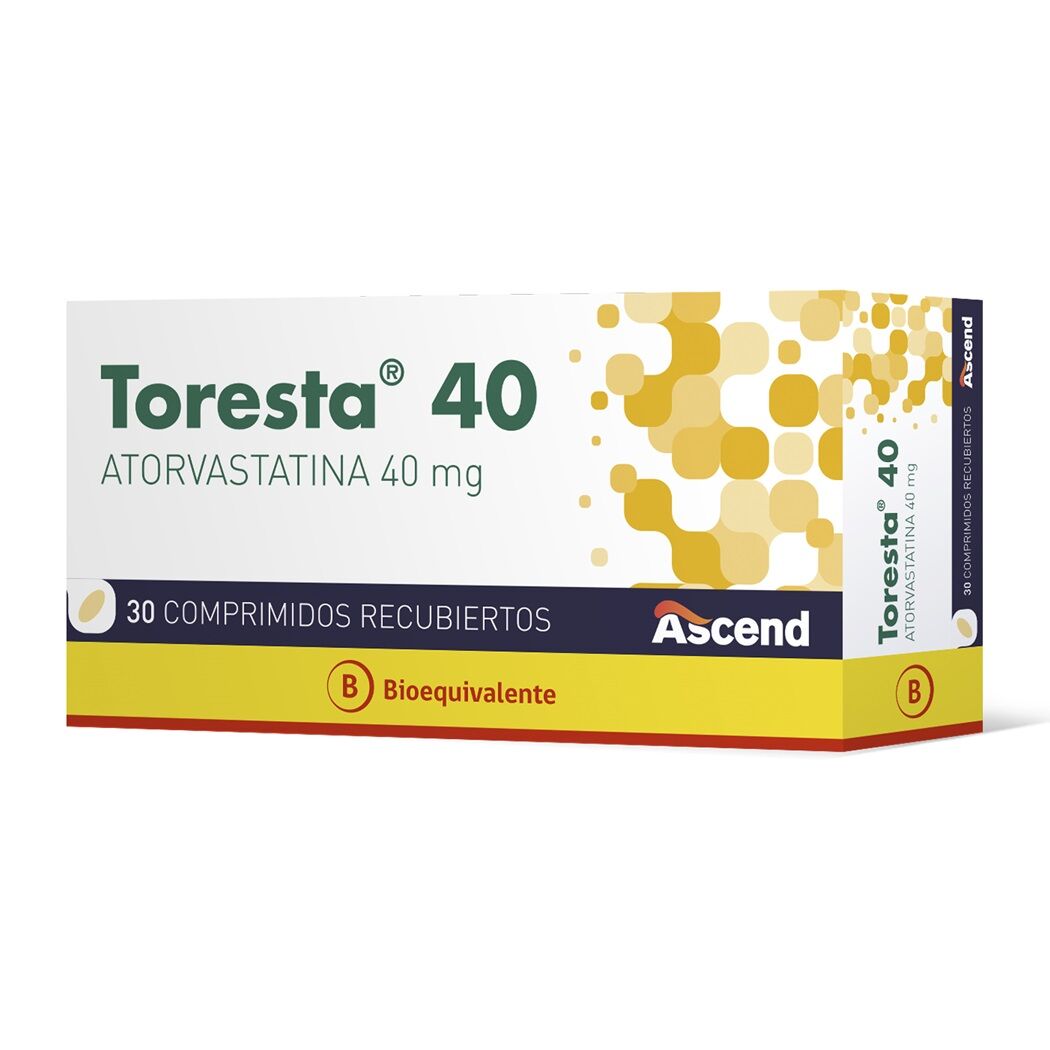 Toresta (B) Atorvastatina 40mg 30 Comprimidos Recubiertos