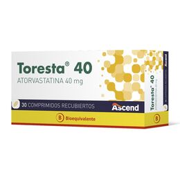 Toresta 40 Atorvastatina 40 mg 30 Comprimidos Recubiertos