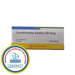 Levotiroxina (B) 50mcg 50 Comprimidos - Cenabast