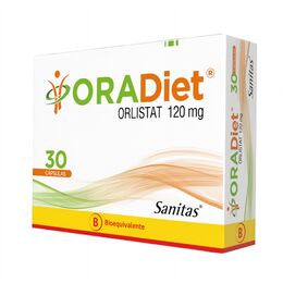 Oradiet Orlistat 120mg 30 Cápsulas