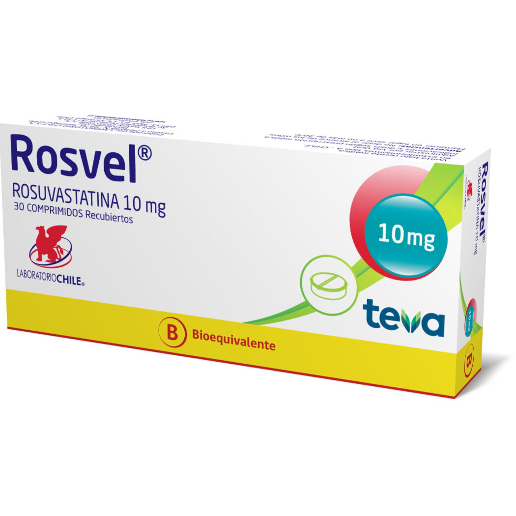 Rosvel (B) Rosuvastatina 10mg 30 Comprimidos Recubiertos