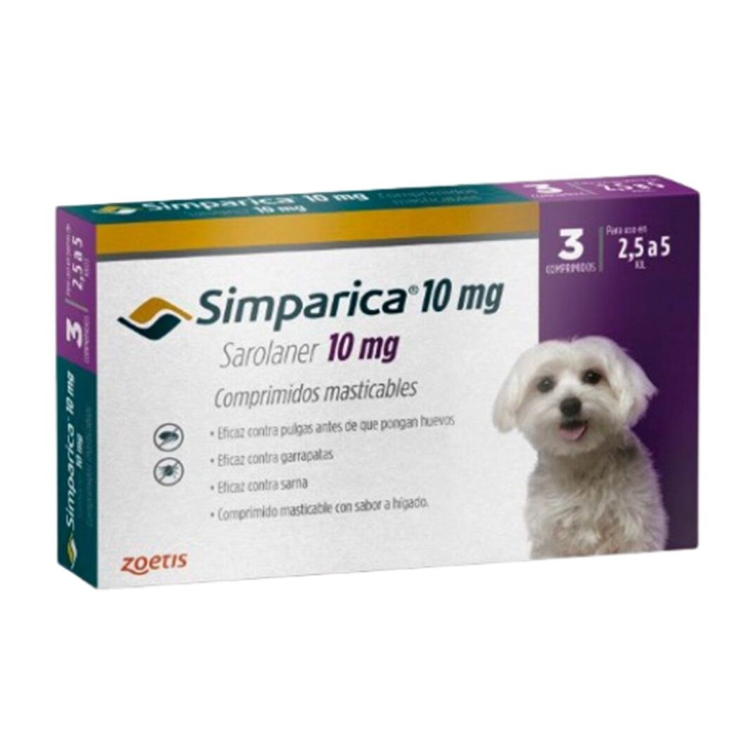 Simparica 10mg 2.5-5kg 3 Comprimidos Masticables