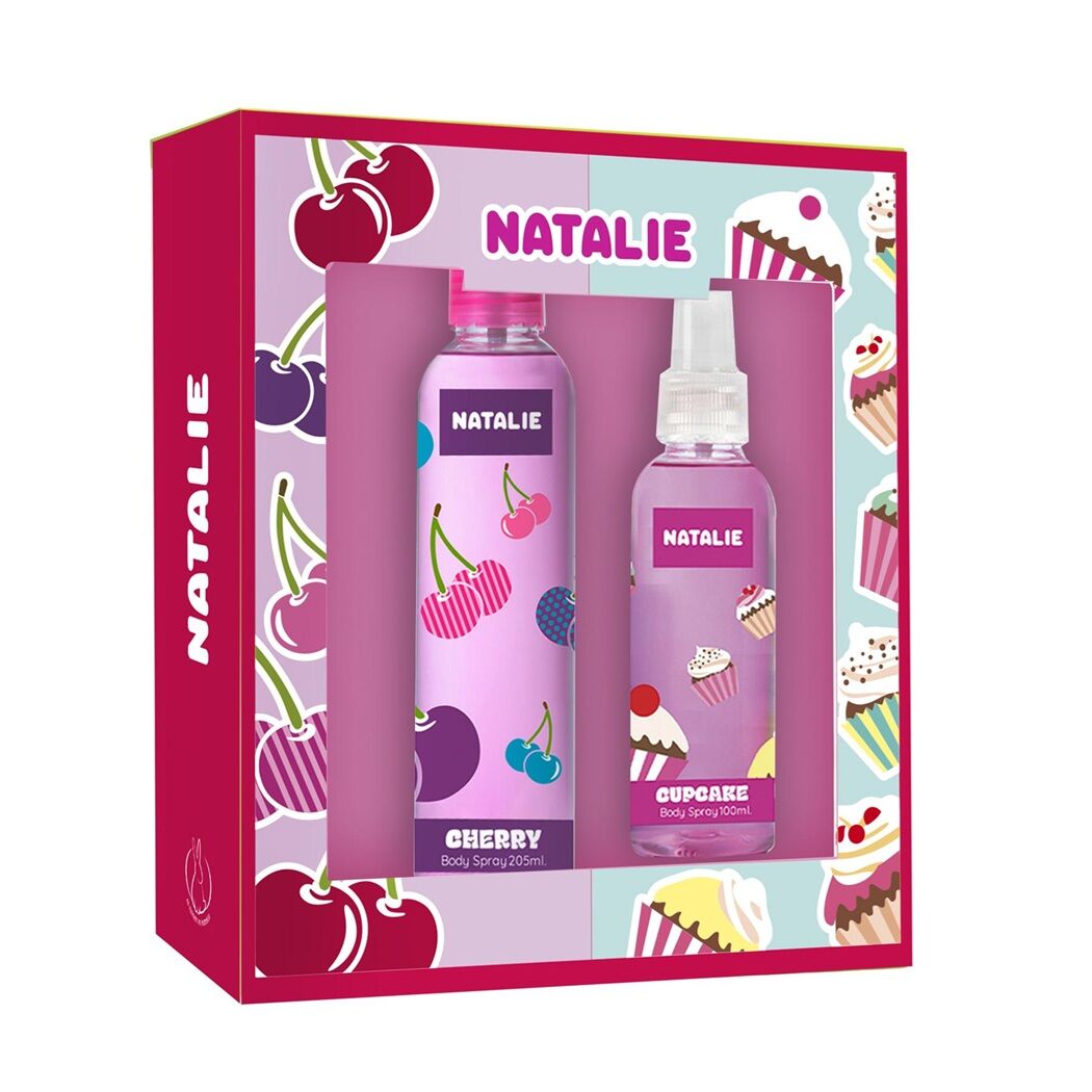Natalie Body Spray Cherry 205ml + BS Cupcake 100ml