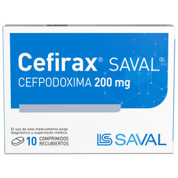 Cefirax Cefpodoxima 200mg 10 Comprimidos Recubiertos