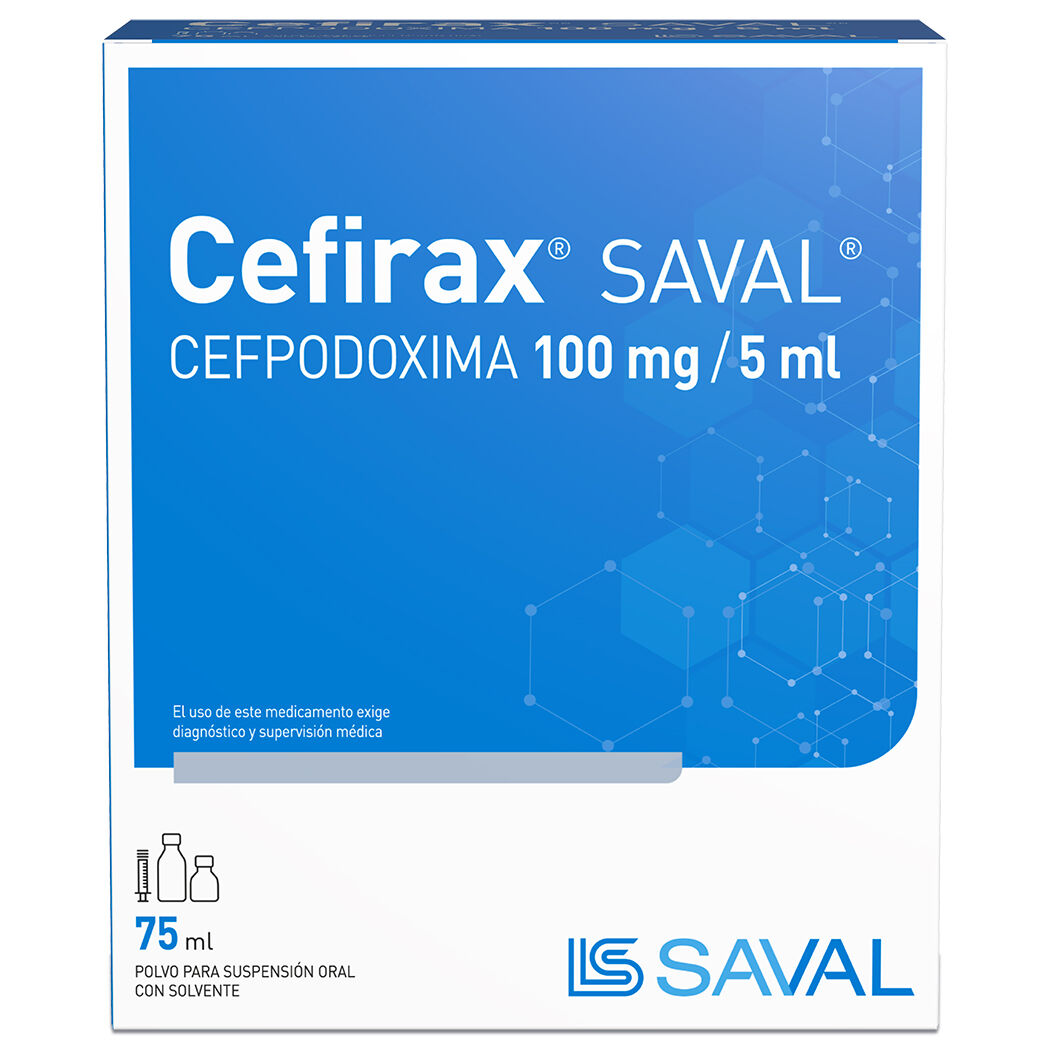 Cefirax Cefpodoxima 100mg/5ml Suspensión Oral 75ml