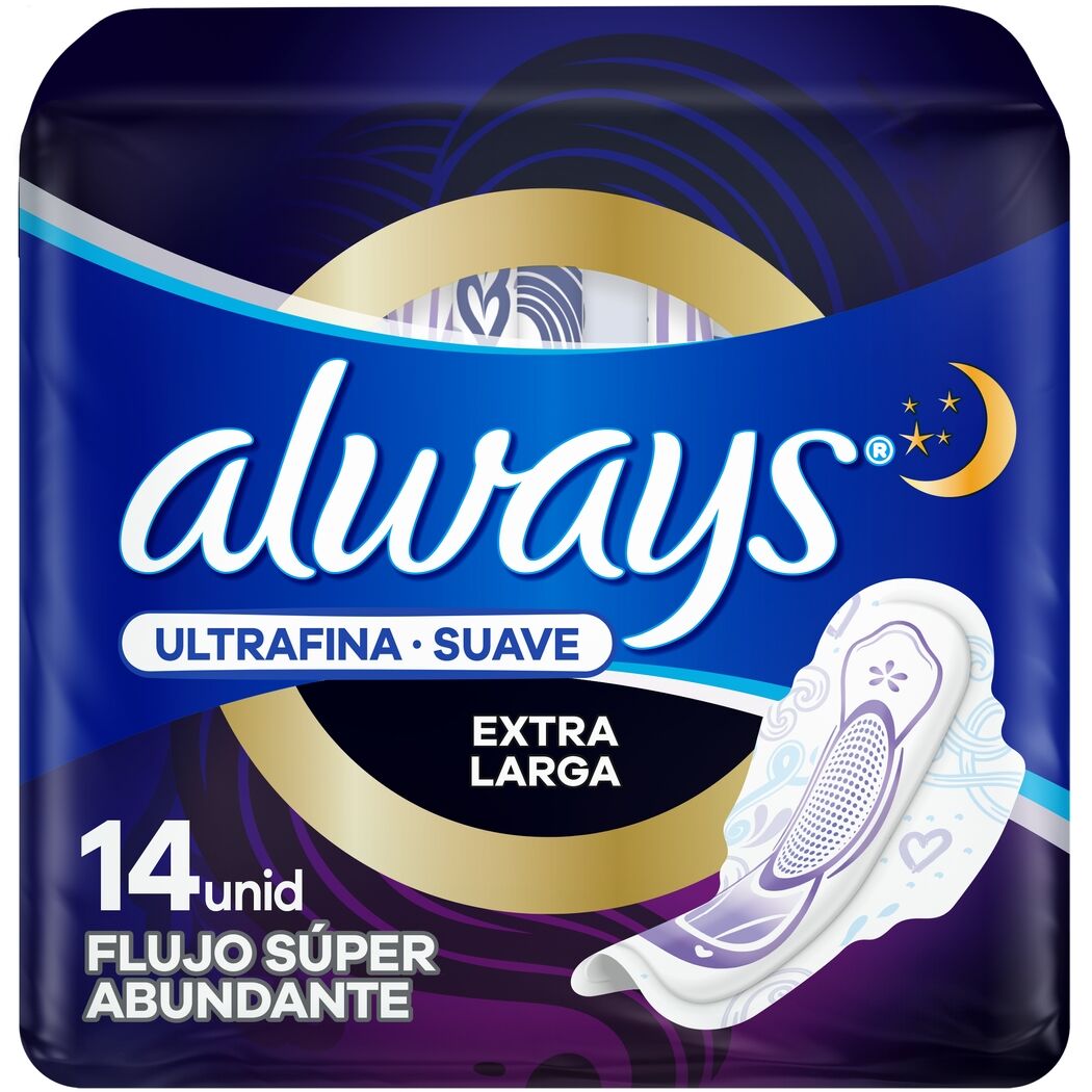 Toalla Nocturna Extra Larga Always 14 Unidades